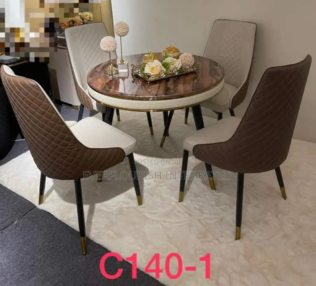 Imported Round Dining Table Set With 4 Chairs