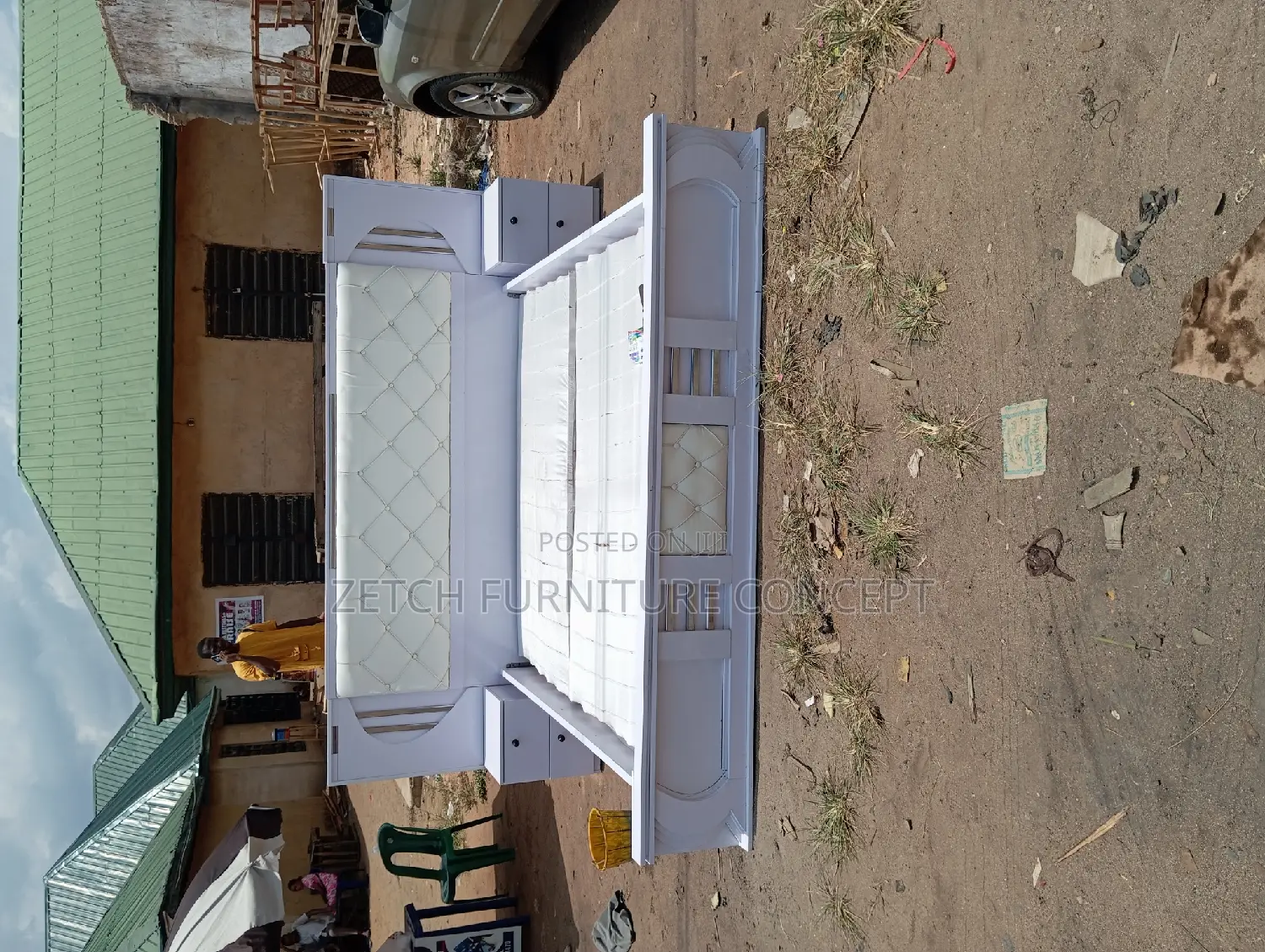 Standard 6x6 White Bedframe Cabinet