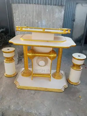 Pulpit and 2 Flower Vases for Church.
