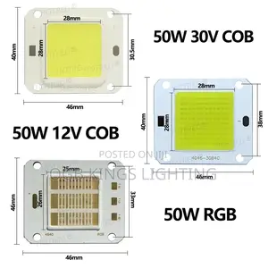 50W High Power LED Chip RGB Cob Light DC 12v 36v Light Base