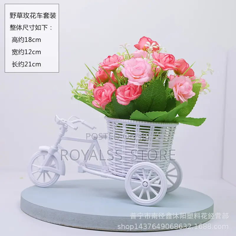 Artificial Bicycle Flower Home Decor