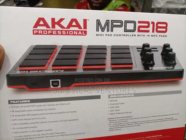 【中古美品】AKAI MPD218 MIDIパッドコントローラー : Akai Professional MPD218 16-Pad MIDI Pad Controller