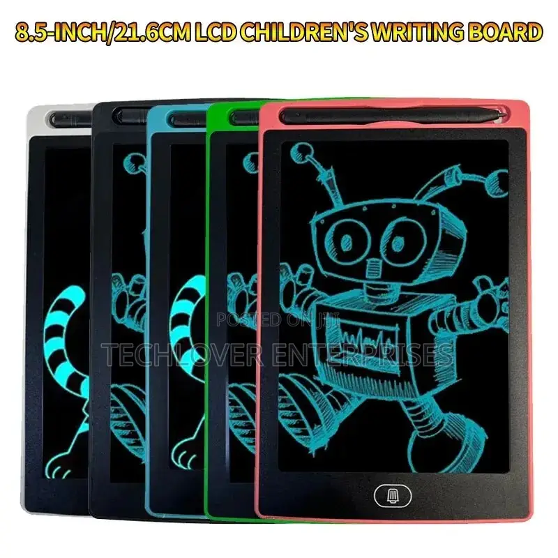 8.5-Inch LCD Writing Board for Kids (Black, White)