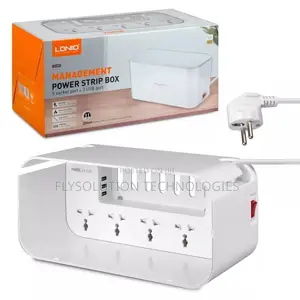 Ldnio Socket Cord Organizer Strip Box With Cable Management