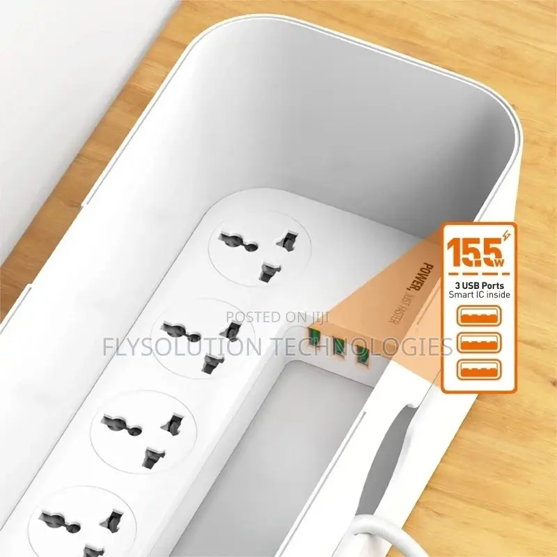 Ldnio Socket Cord Organizer Strip Box With Cable Management