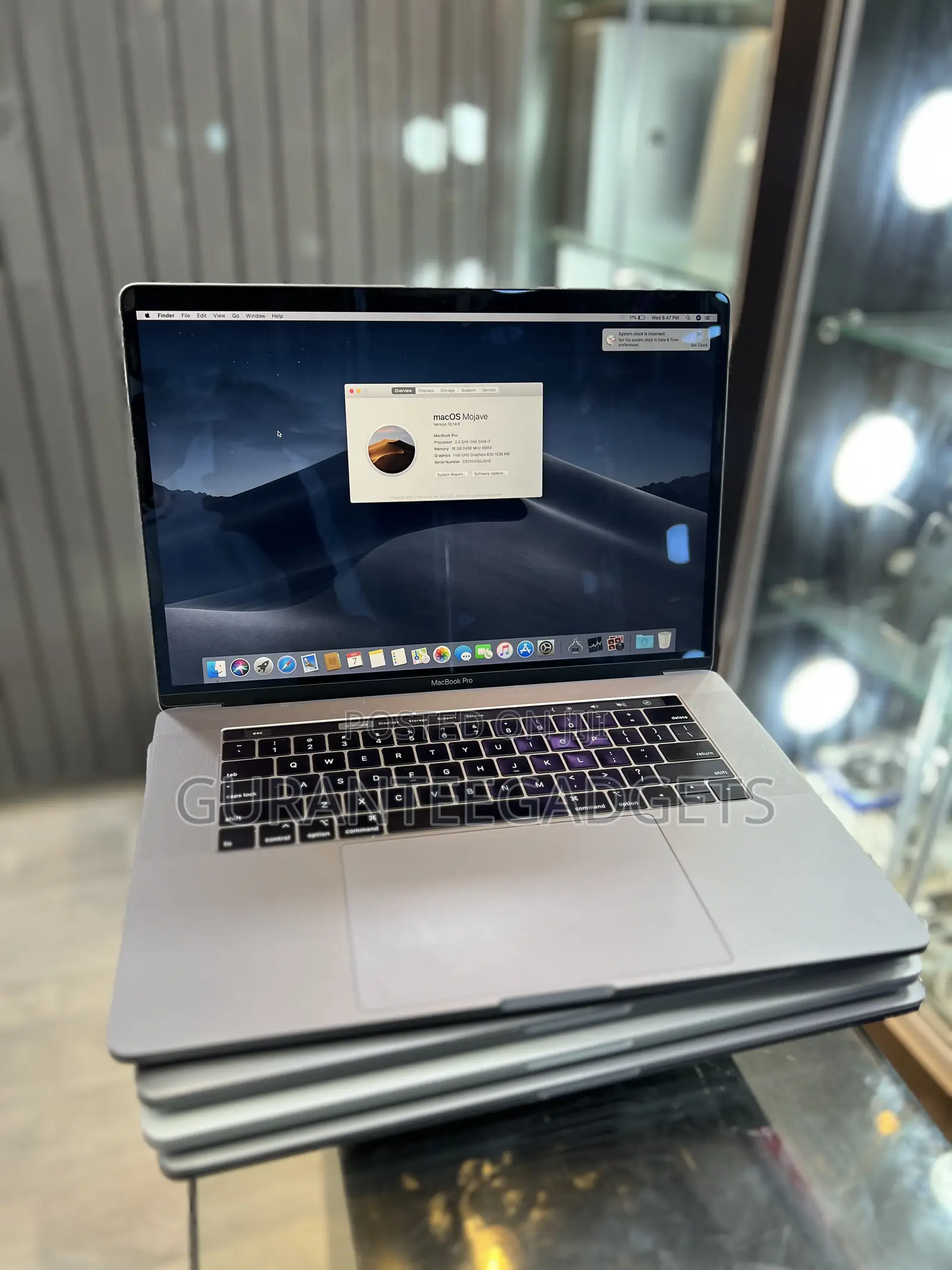 Laptop Apple MacBook Pro 2018 16GB Intel Core i7 SSD 512GB