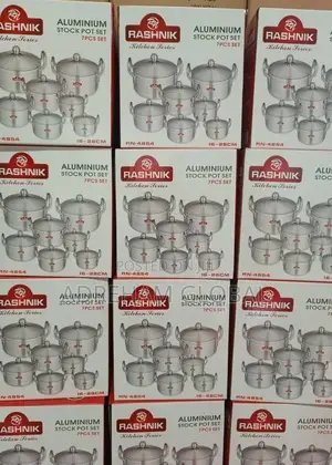 Rashnik 7pcs Quality Aluminium Stock Pot Set.