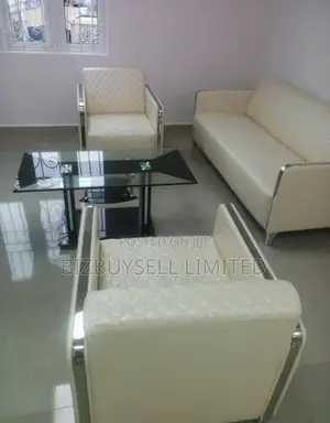 5 Seaters Mini Sofa and Glass Center Table.