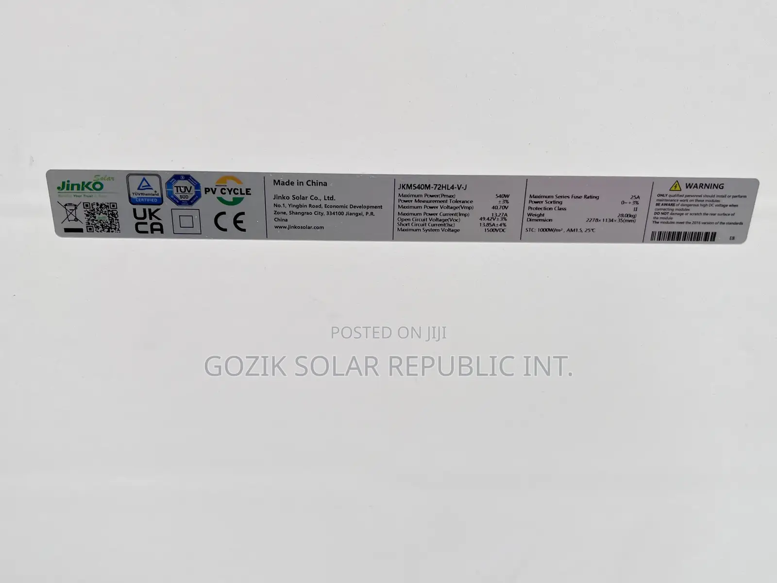 Jinko Solar Panels 585w