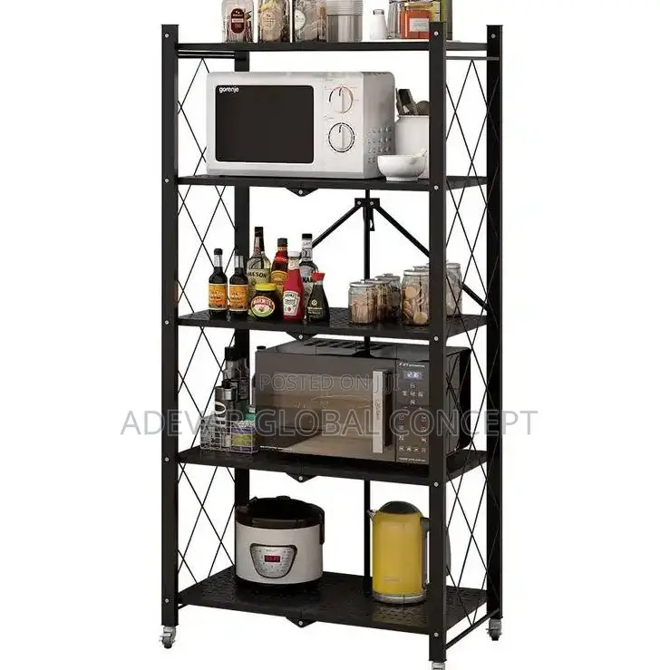 5 Layers Kitchen Shelf Multi-Layer Foldable Storage Rack