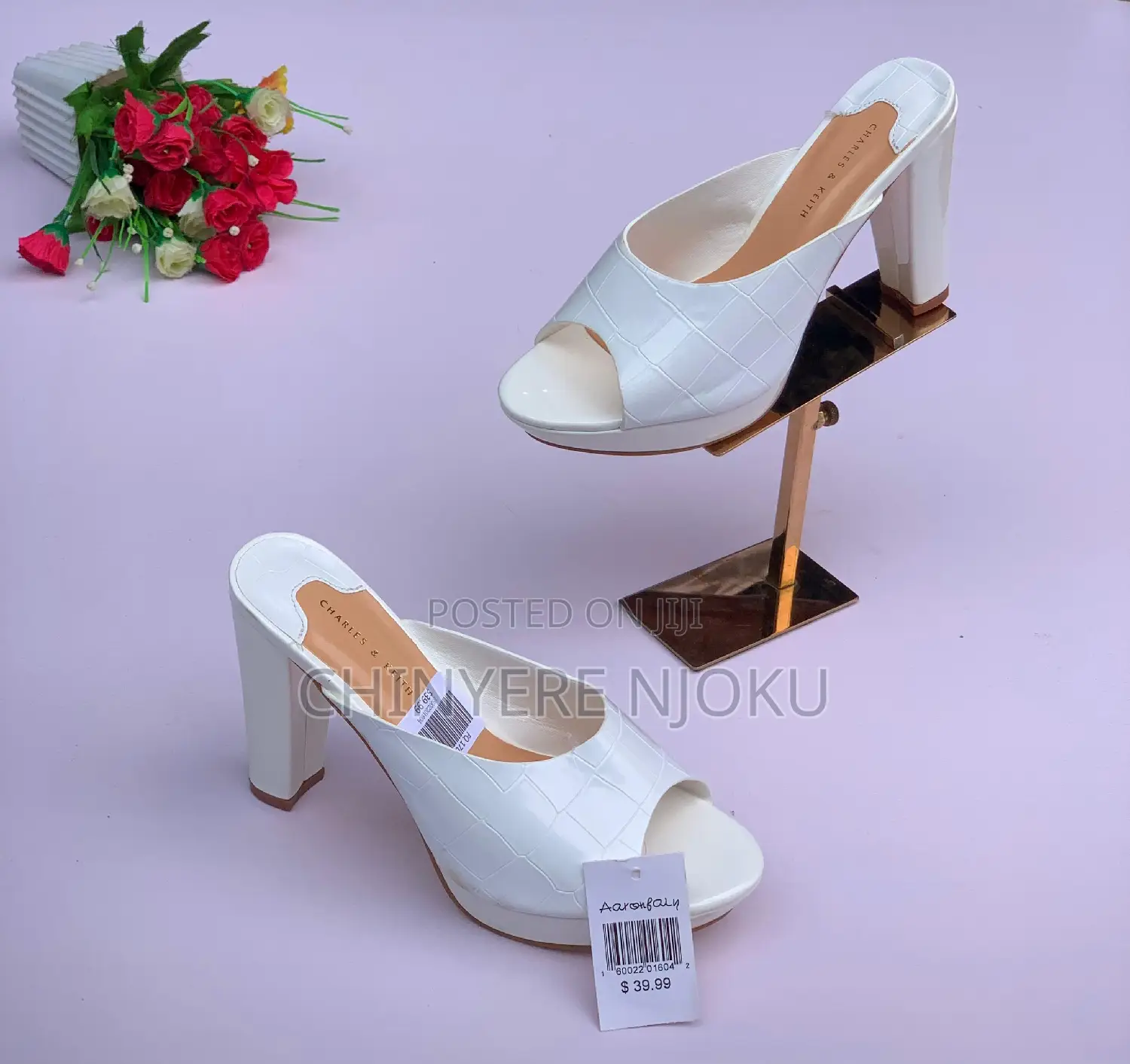 Block Heel Slippers Shoes