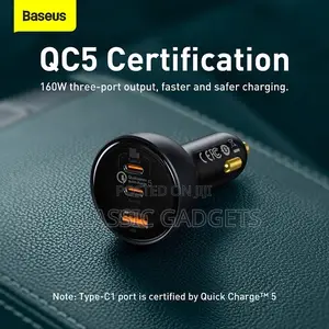 Baseus 160W Qualcomm Quick Charge-5 USB /Type C Car Charger