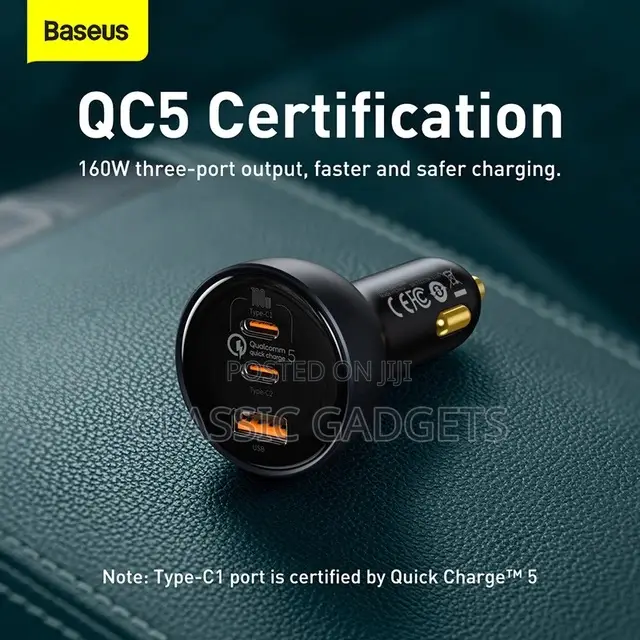 Baseus 160W Qualcomm Quick Charge-5 USB /Type C Car Charger