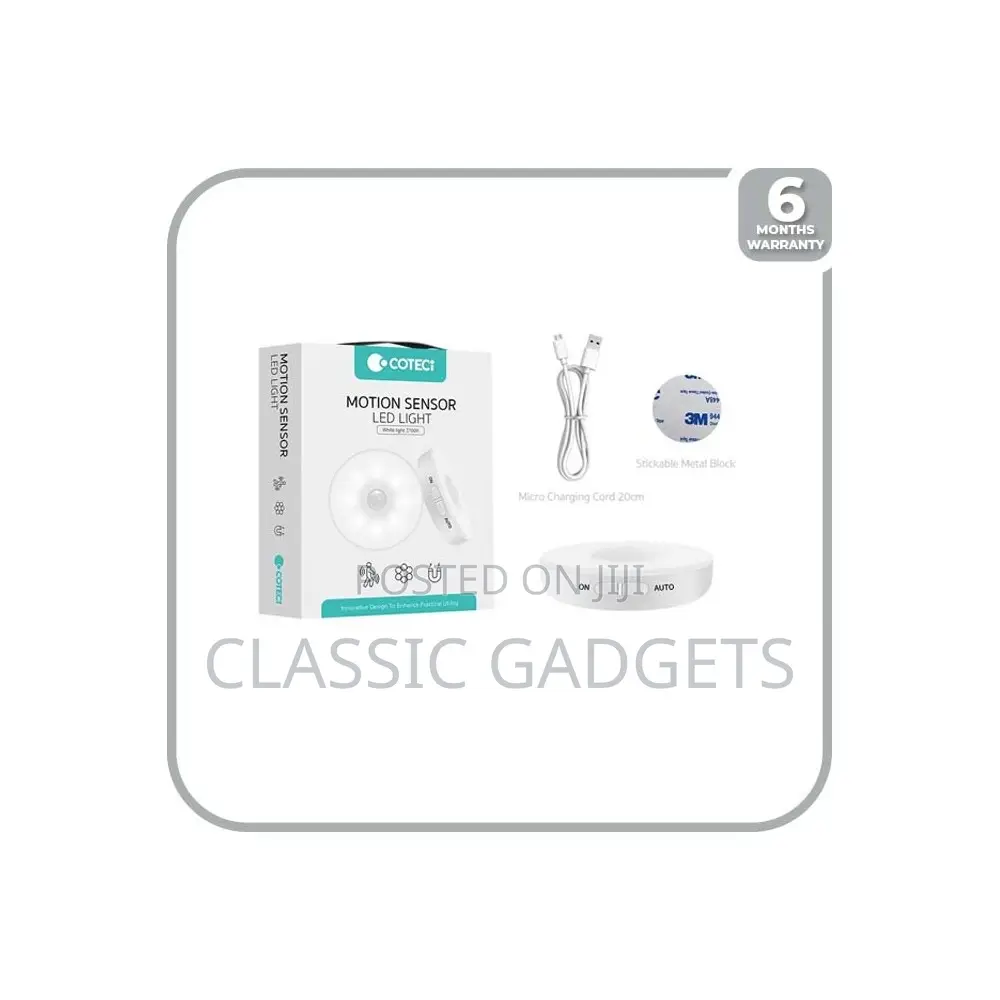 Coteetci Motion Sensor LED Light (White Light )