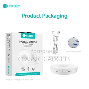Coteetci Motion Sensor LED Light (White Light )