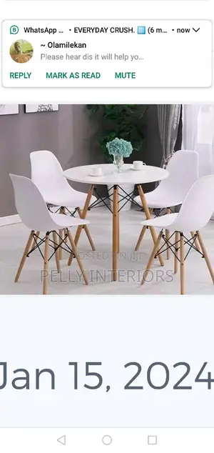 Peacock Dinning Set Round Dining Table and 4 Chairs