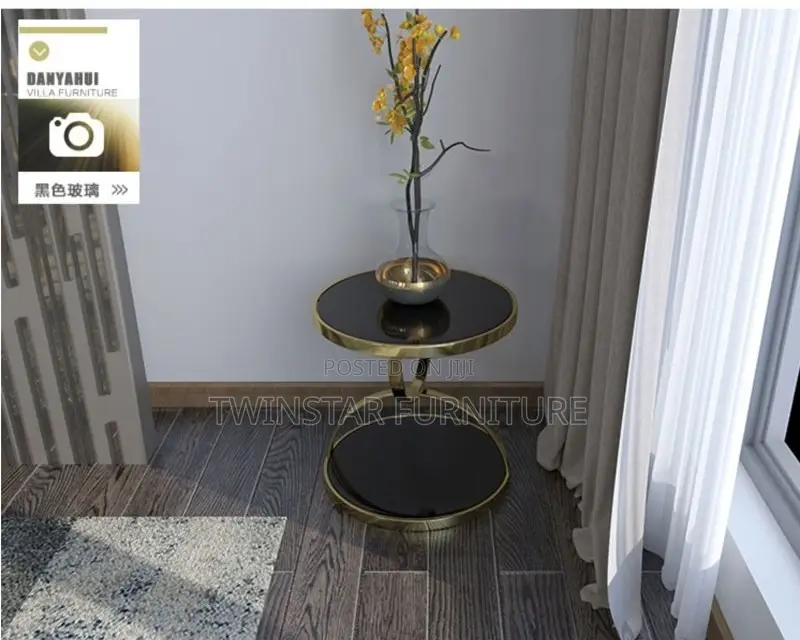 New Modern Luxury Glass Top Side Stools