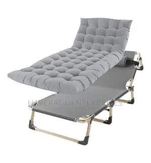 Adjustable 4-Position Portable Folding Chaise Camp Bed
