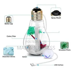 Bulb Humidifier With LED Night Light