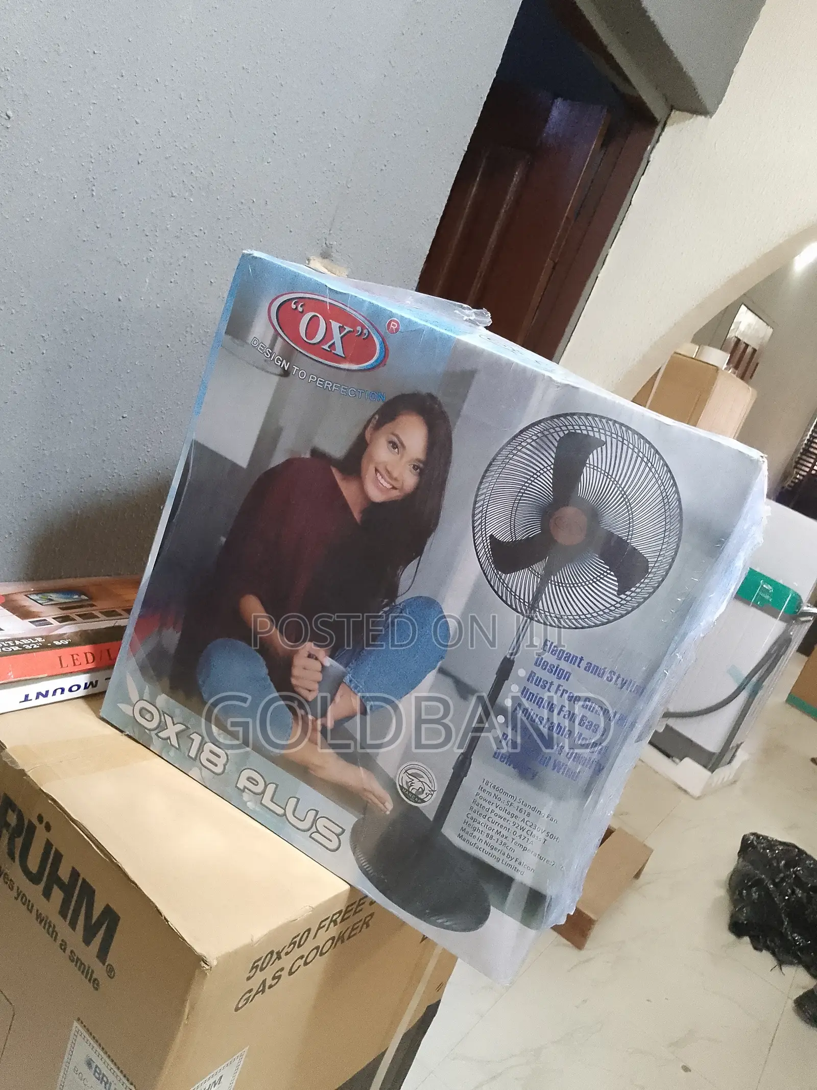 Durable OX 18" Standing Fan