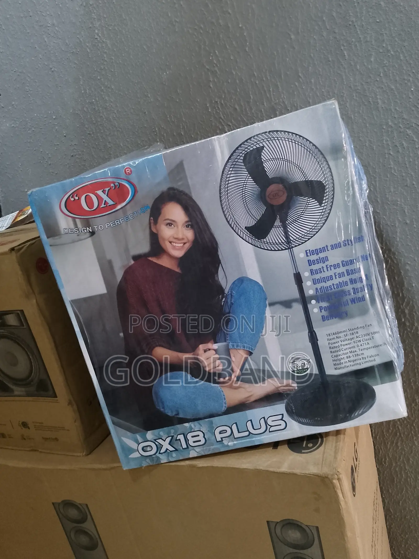 New OX PLUS 18" Standing Fan