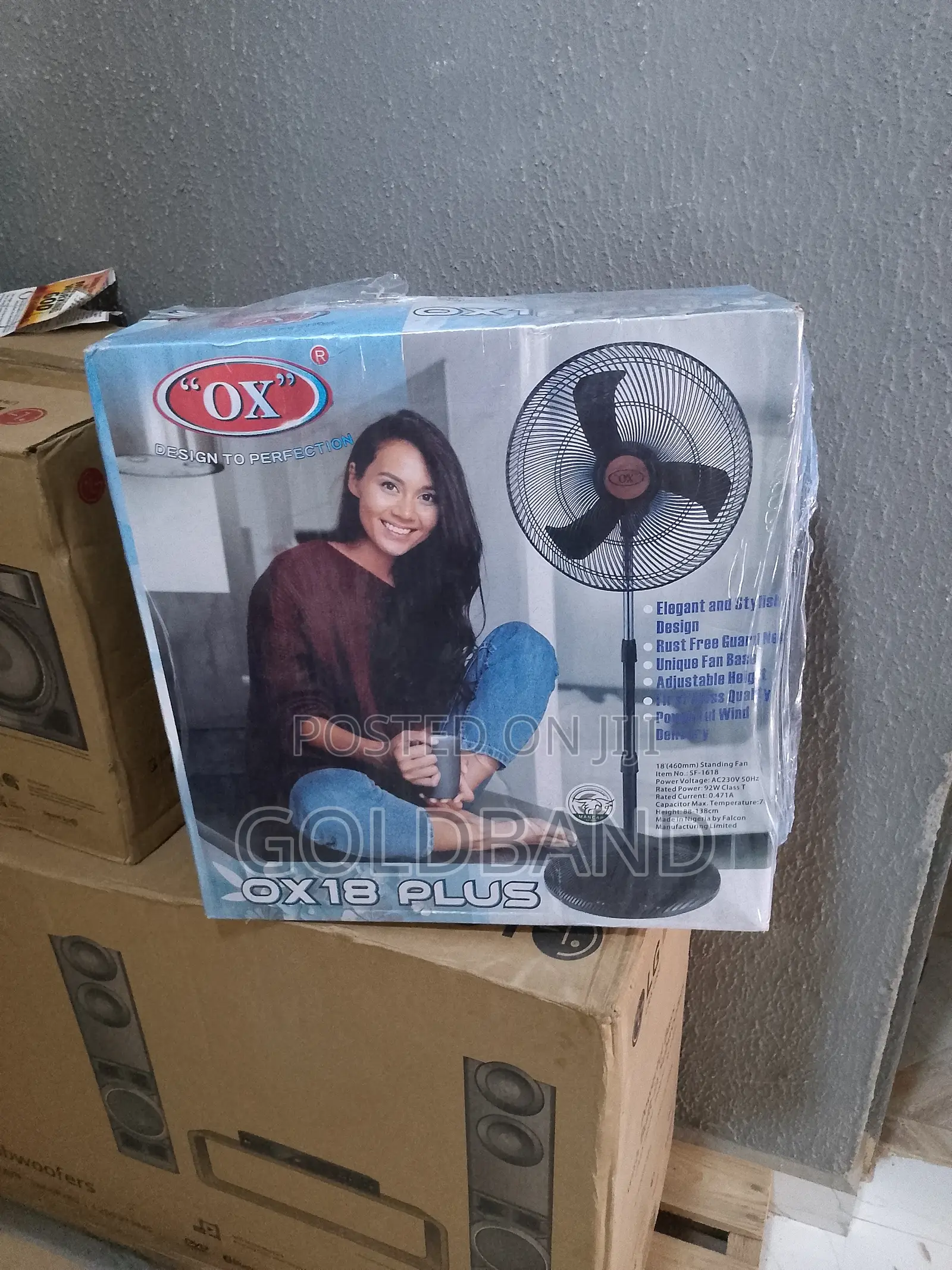 Durable OX PLUS 18" Standing Fan