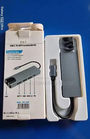 Type C to Hdmi, Lan 2usb 3.0 +Pd Adapter