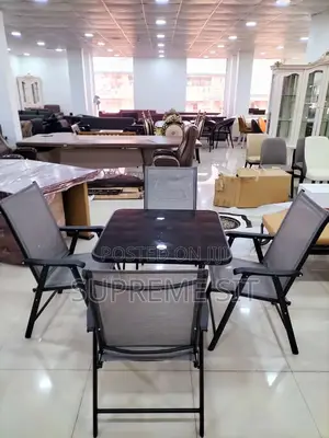 Complete Set of Outdoor Collapsible Chairs and Table
