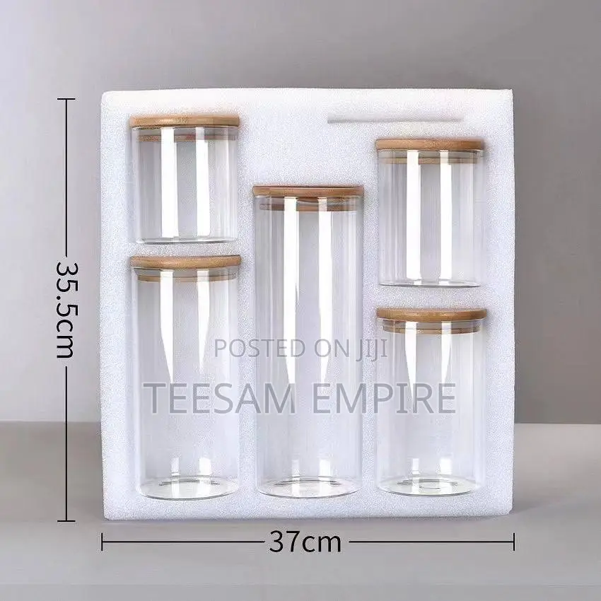 5pcs Borosilicate Glass Jar