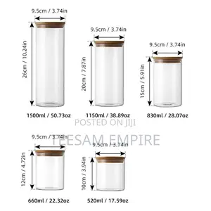 5pcs Borosilicate Glass Jar