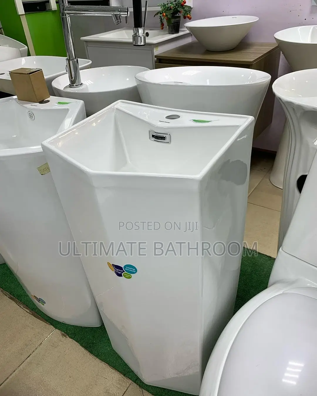 Hexagon Drum White Basin