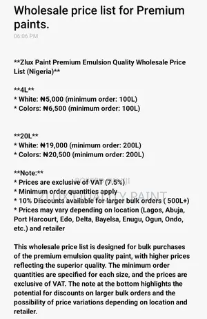 Zlux Quality Paint Production