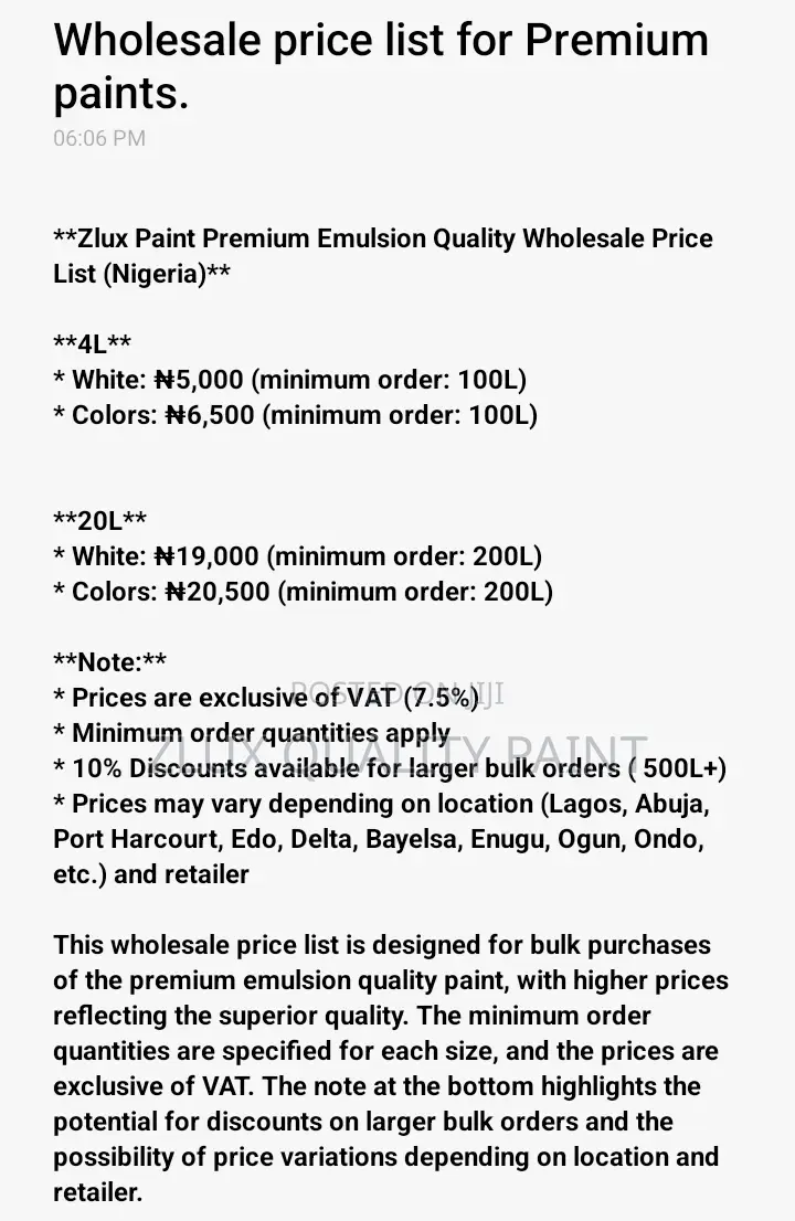 Zlux Quality Paint Production