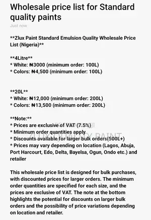 Zlux Quality Paint Production