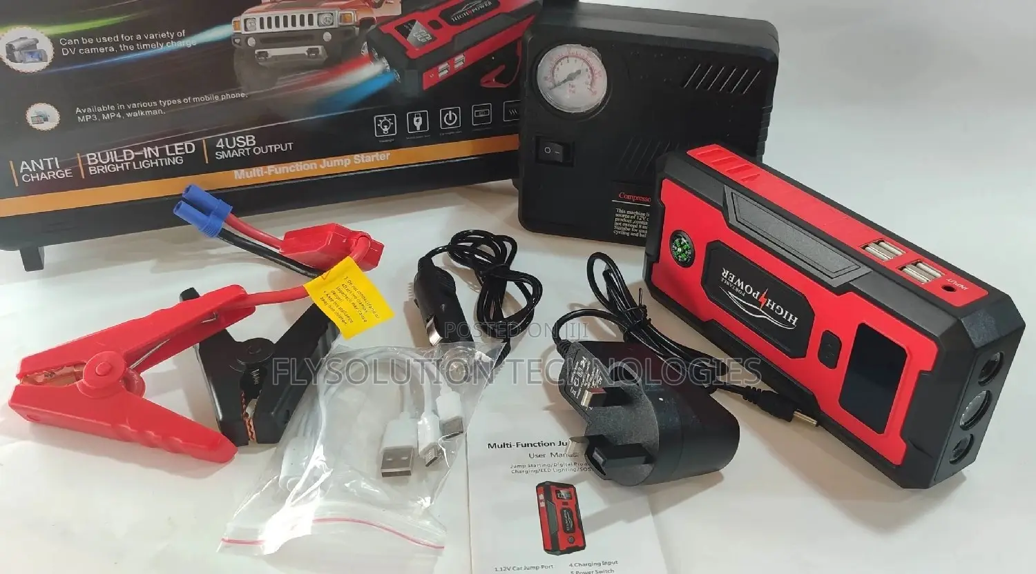 High-Power Multi-Function Jump Starter 119,800mah