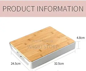 Bamboo Cutting Board Set With Container Tray Drawer