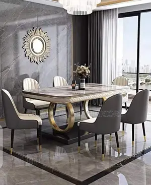 Exquisite Designed Marble Top Dining Set