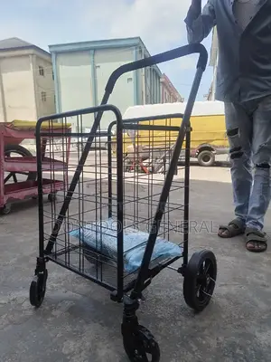 Galvanized Black Basket Cart Trolley