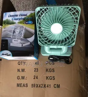 Double Head Charging Solar Fan