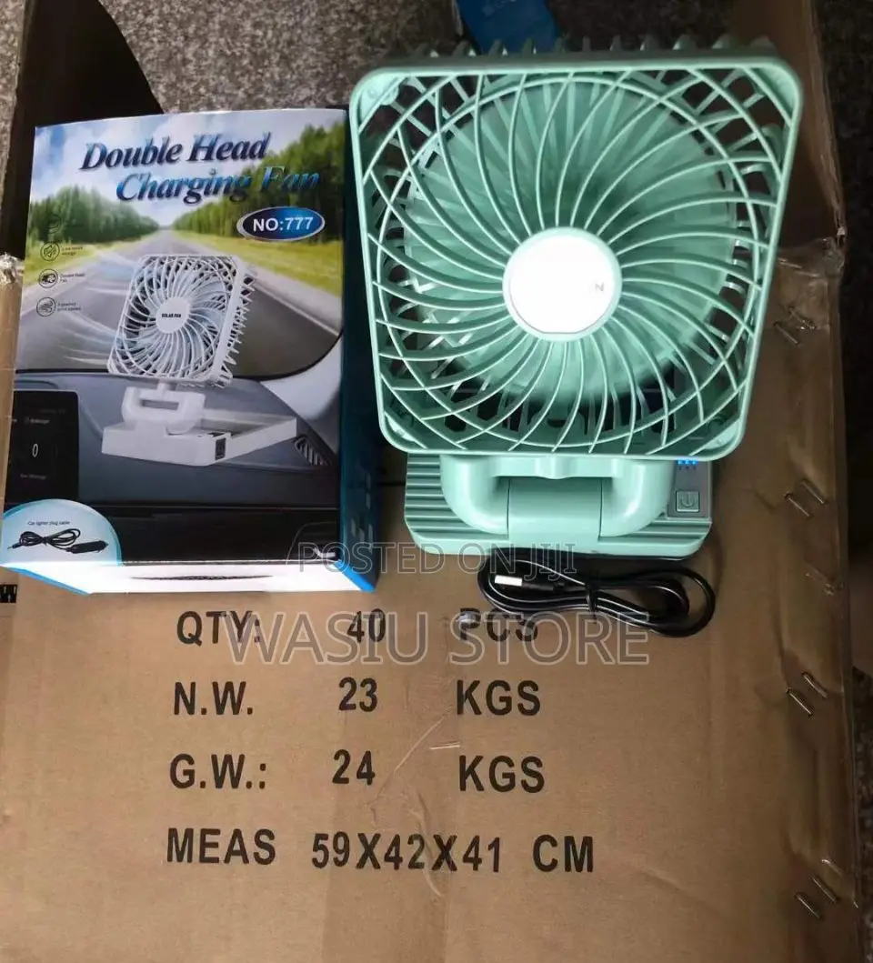 Double Head Charging Solar Fan