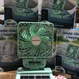 Double Head Charging Solar Fan