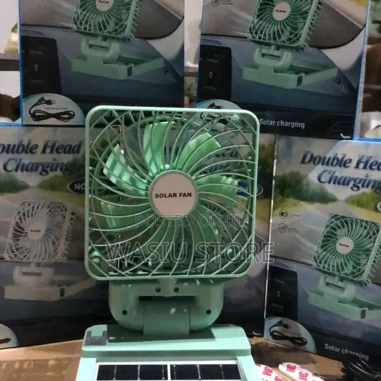 Double Head Charging Solar Fan