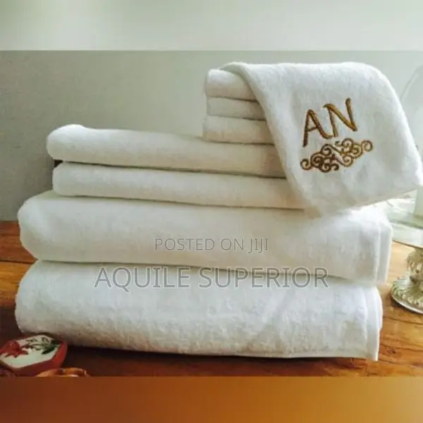 Initial Embroidered Towel for Guests