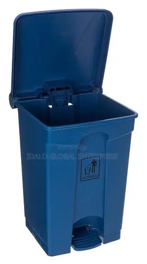 45L Blue Plastic Pedal/Recycle Bin