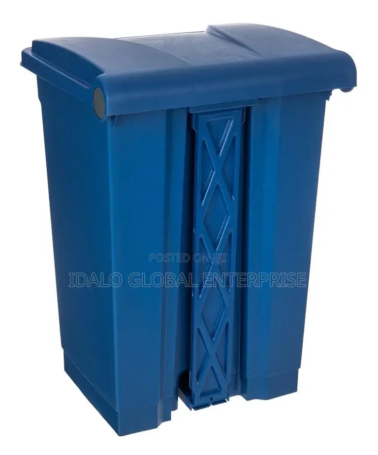 45L Blue Plastic Pedal/Recycle Bin