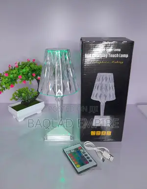 Crystal RGB Multicolor Table Lamp With Remote Control USB