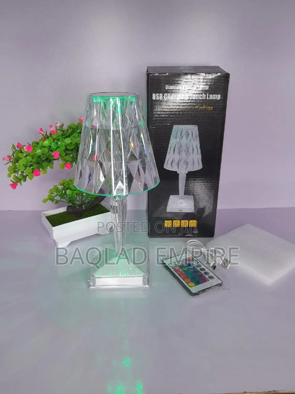 Crystal RGB Multicolor Table Lamp With Remote Control USB
