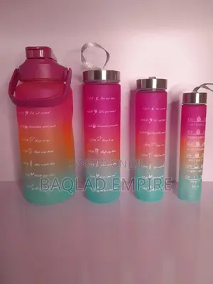 4 in 1 Motivational Water Bottle for Children and Adults