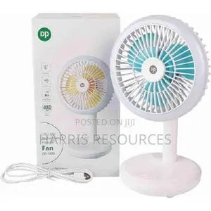 Dp Rechargeable Fan 4000mah With LED Lights