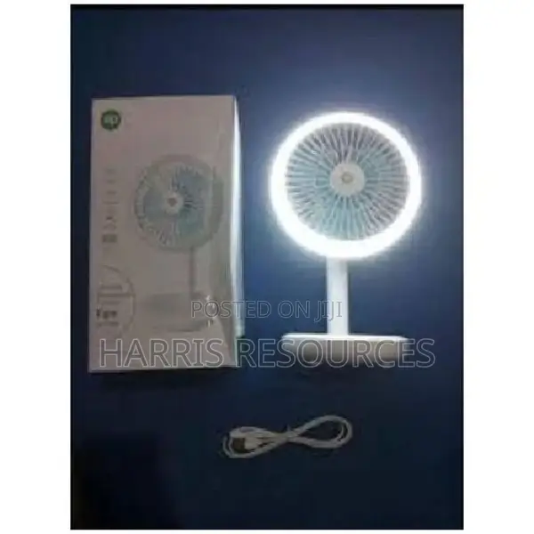 Dp Rechargeable Fan 4000mah With LED Lights